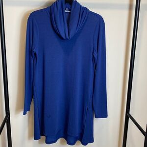 Lisa Rinna Collection Blue Long Sleeves Tunic Sweater Size SP